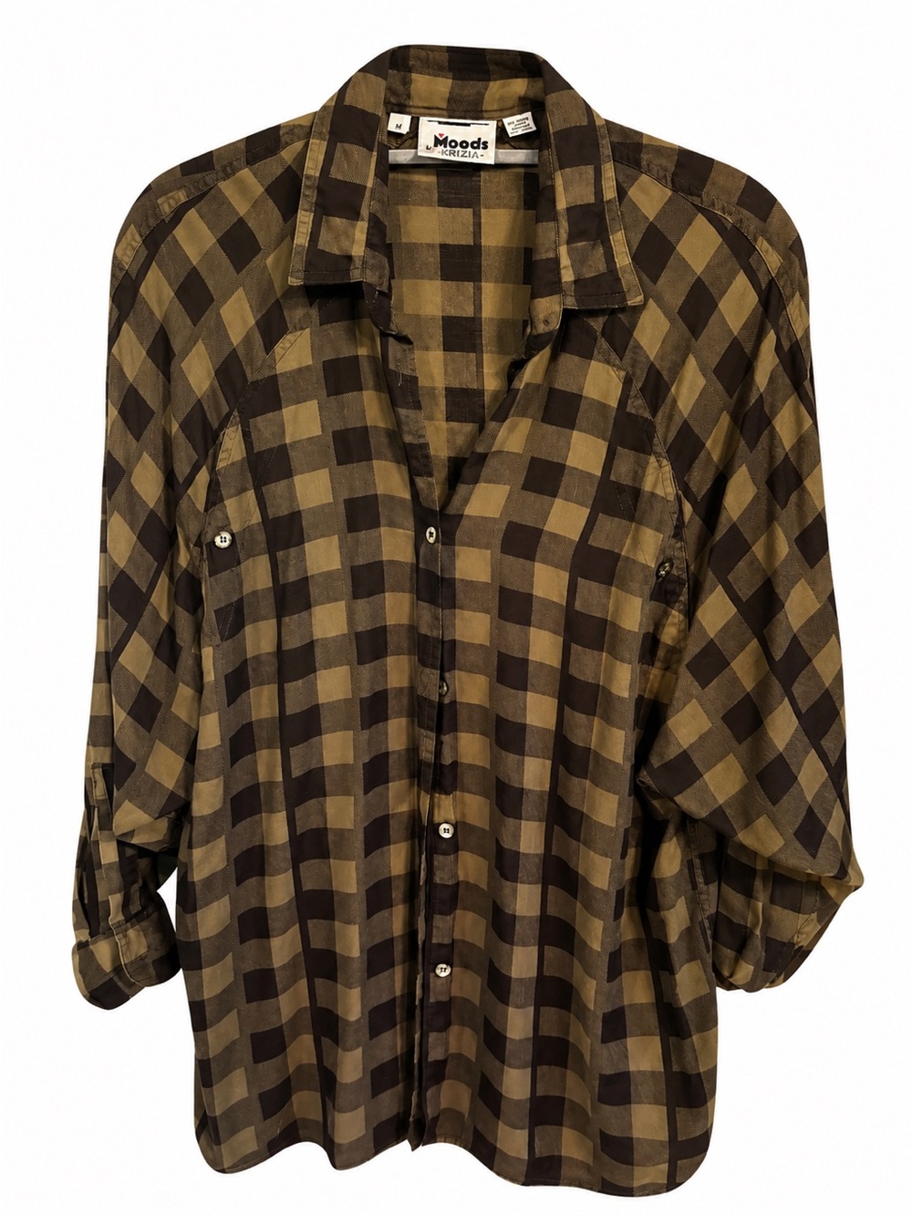 Vintage 1986 Moods by Krizia Rayon machine wash  Shirt | Size Medium